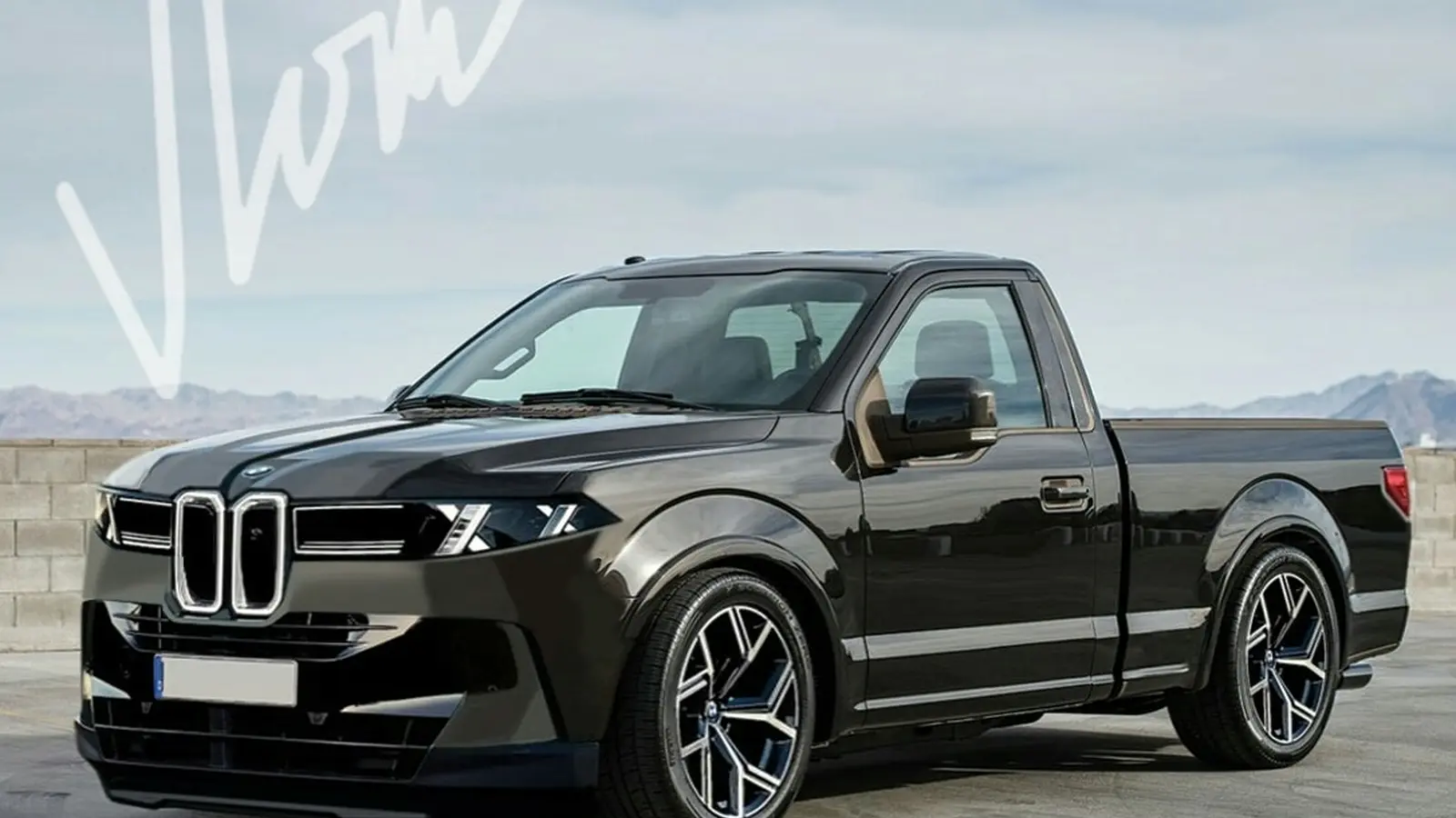 رندر مفهومی تراک اسپورت تک کابین BMW با طراحی نیو کلاسه