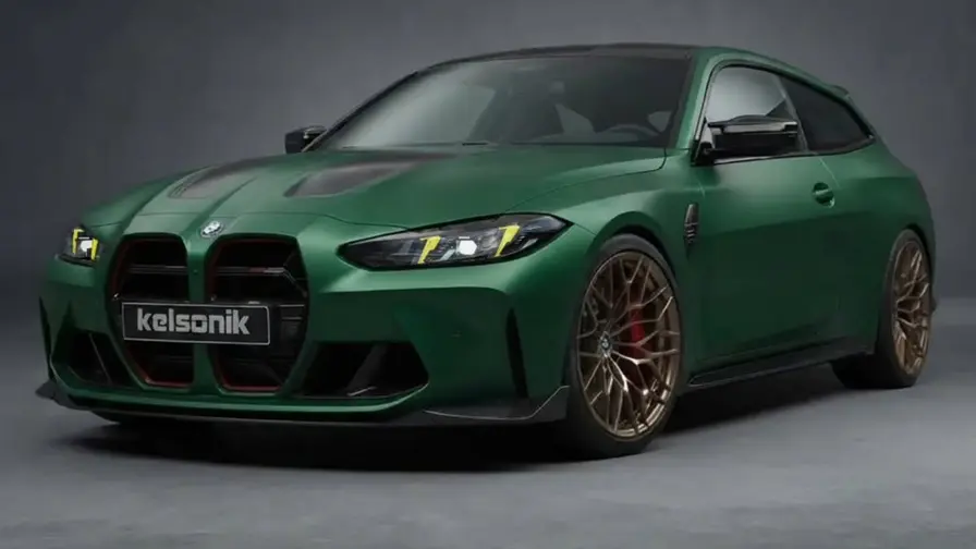رندر مفهومی BMW M4 Shooting Brake سه دربی در رنگ Nürburgring